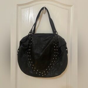 Black Studded Gianni Notaro Leather Purse